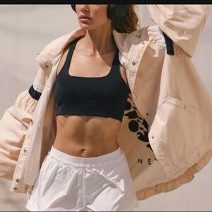 FP Movement by Free People Black and Cream Activewear Windbreaker